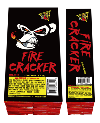 Monkey Mania Firecracker - 100 counts - (8/20/100)