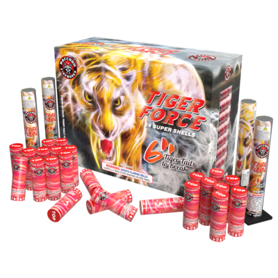 6&quot; Tiger Force CANISTERS Shells in Easy Carry box with handle - 24 Pack - (3/24)