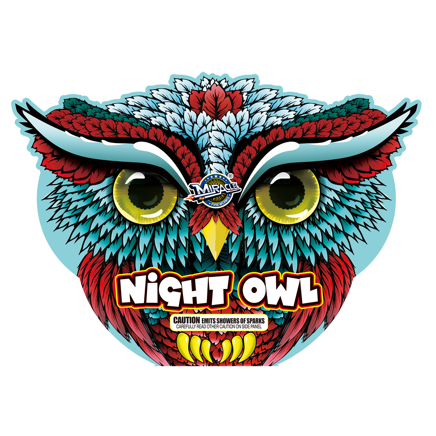 NIGHT OWL  (200G FOUNTAIN WITH SPINNING EYES) - (12/1)