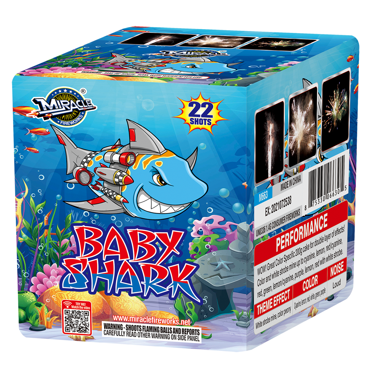 BABY SHARK 22 Shot Cake - (8/1)