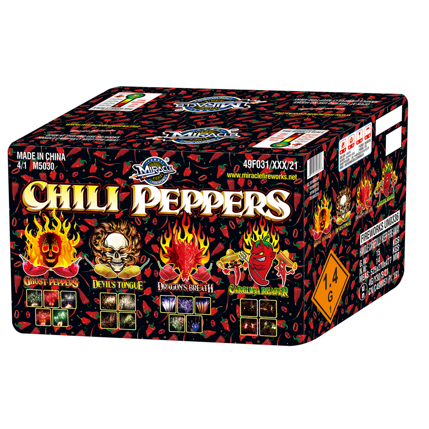 CHILI PEPPERS ASSORTMENT - 36 shot - (1/4)