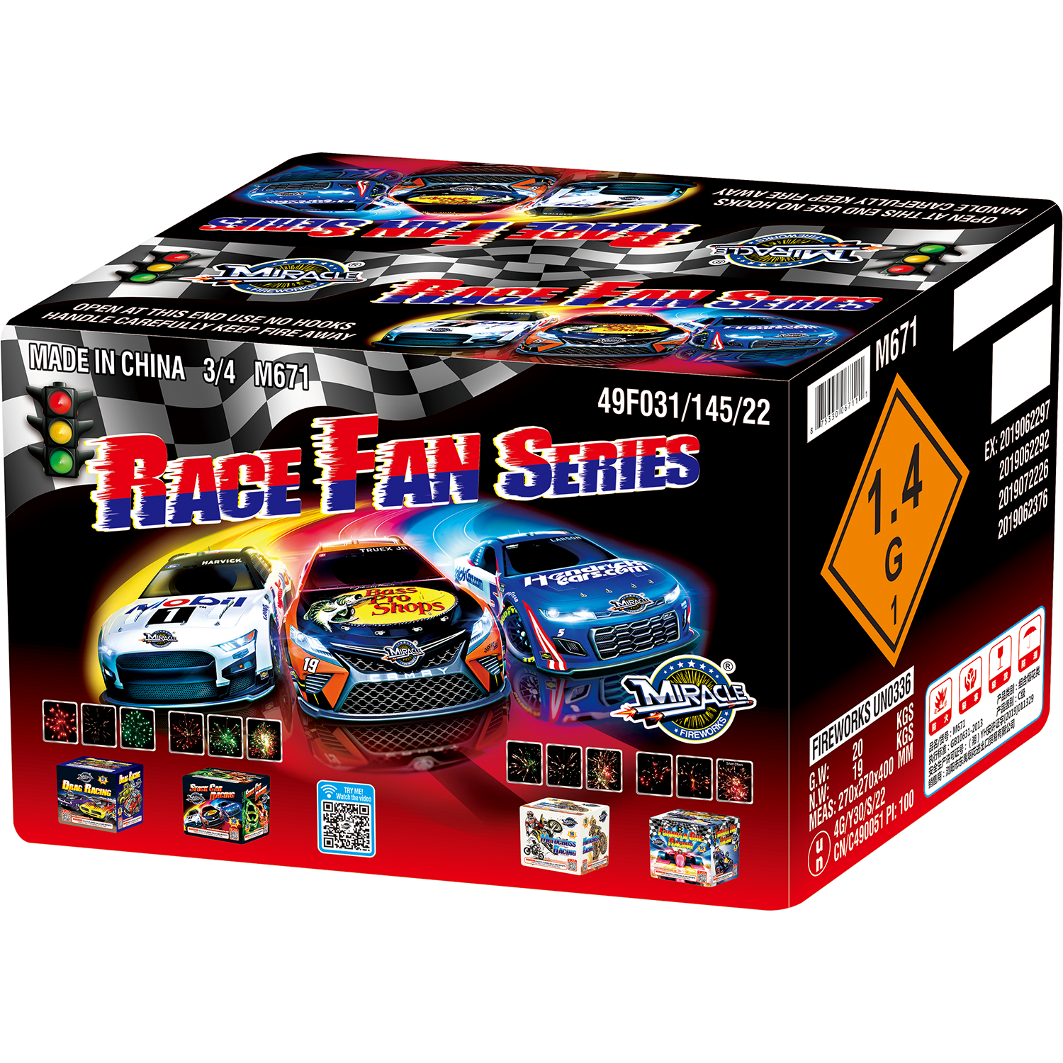 RACE FAN SERIES - 16 shot 200 Gram cakes - (3/4)