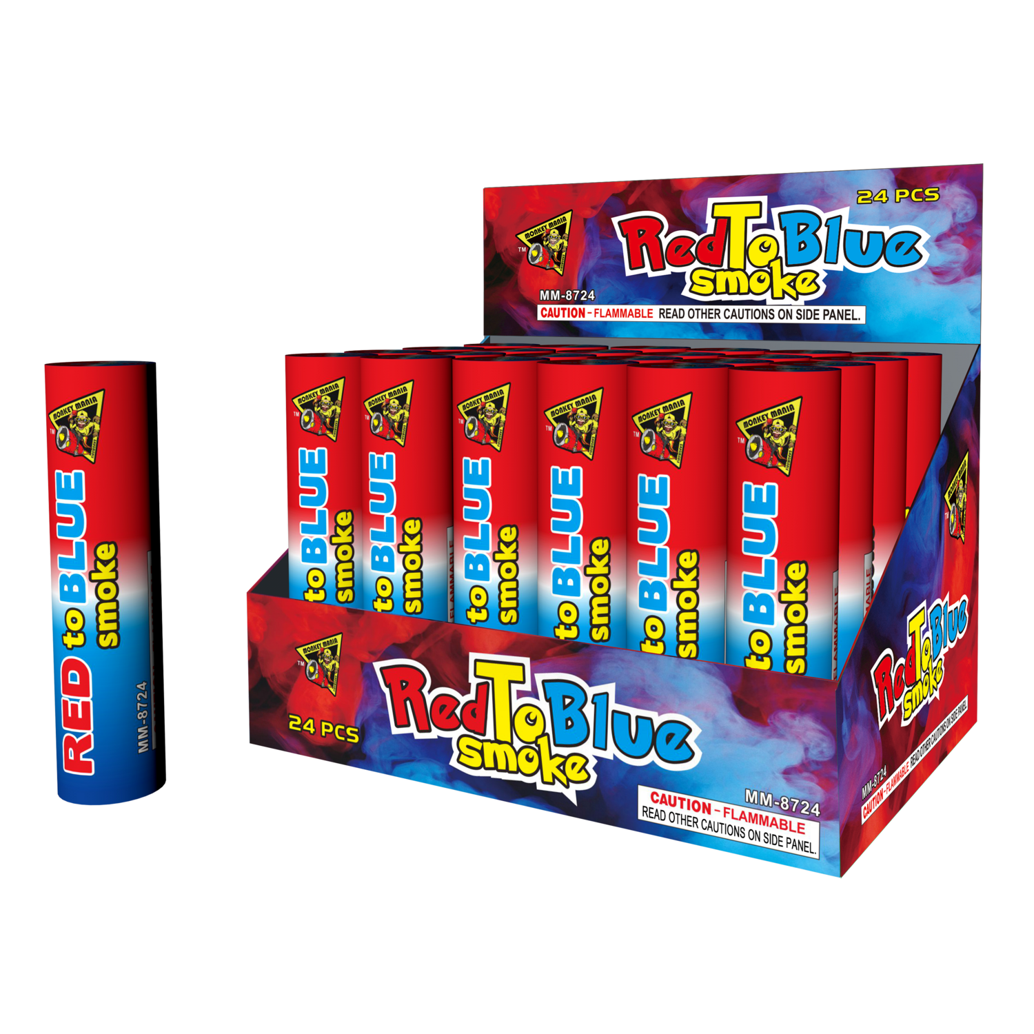 RED TO BLUE SMOKE TUBES - (6/24)