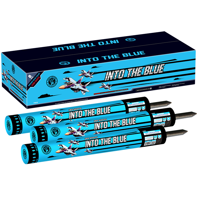 INTO THE BLUE BARRAGE CANDLE - 285 Shots - 8/1