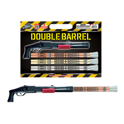 DOUBLE BARREL Roman Candle Gun - (6/3)