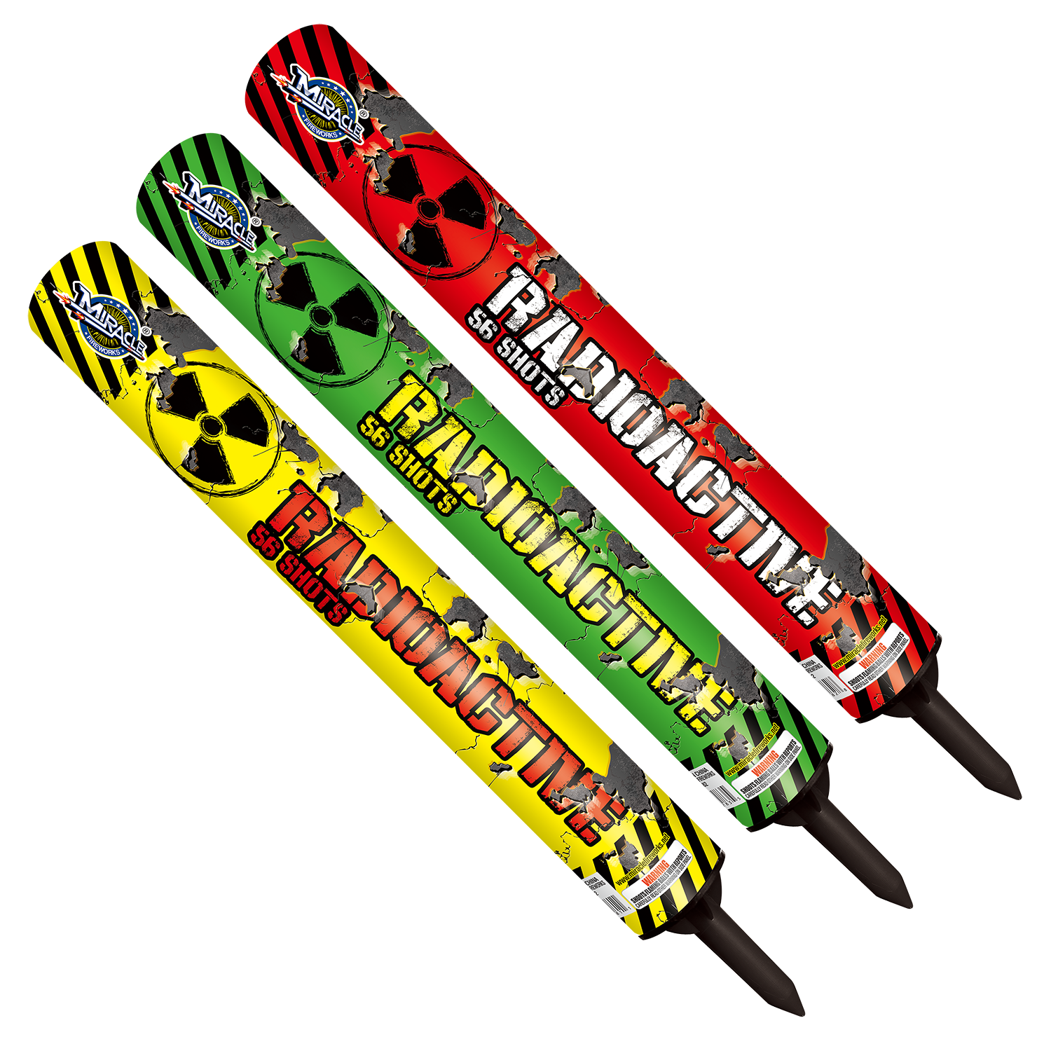 RADIOACTIVE BARRAGE CANDLE - 56 Shot - (15/1)