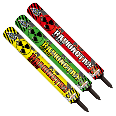RADIOACTIVE BARRAGE CANDLE - 56 Shot - (15/1)