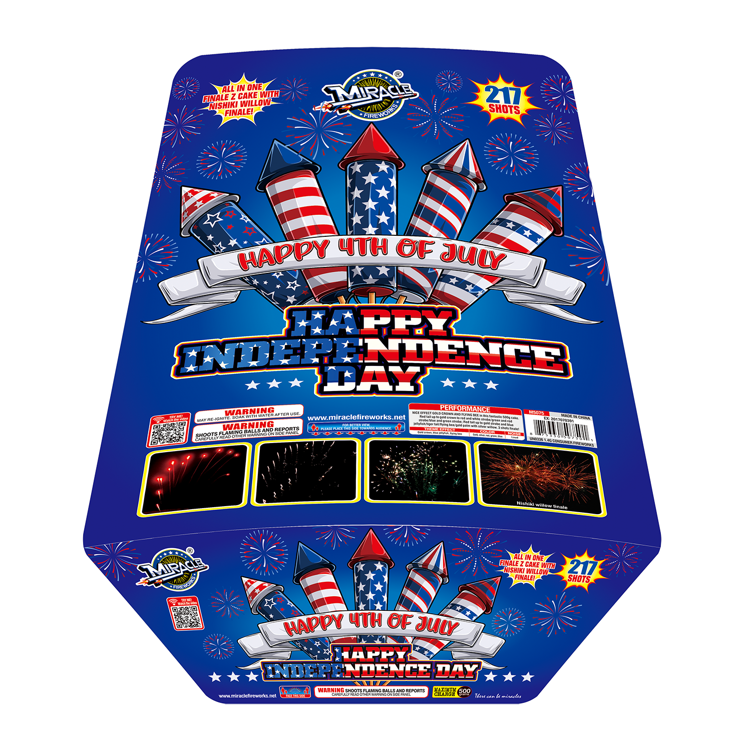HAPPY INDEPENDANCE DAY 217 shot zipper cake - (1/1)