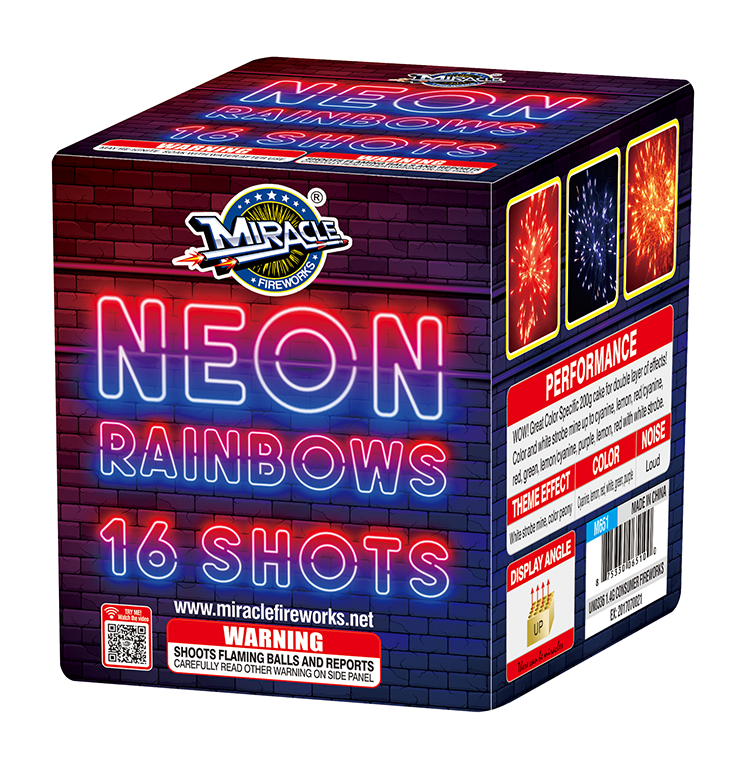 NEON RAINBOWS - 16 shot 200 gram - (12/1)