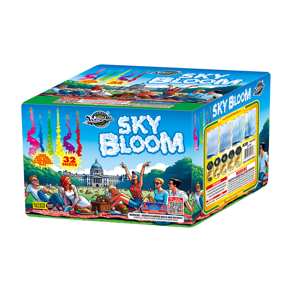 SKY BLOOM - 32 Shot Smoke Cake  - (4/1)