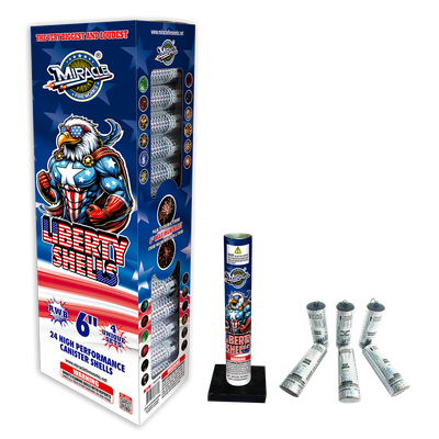 LIBERTY SHELLS - 6&quot; canister shells  - 24 Pack - (3/4/6)