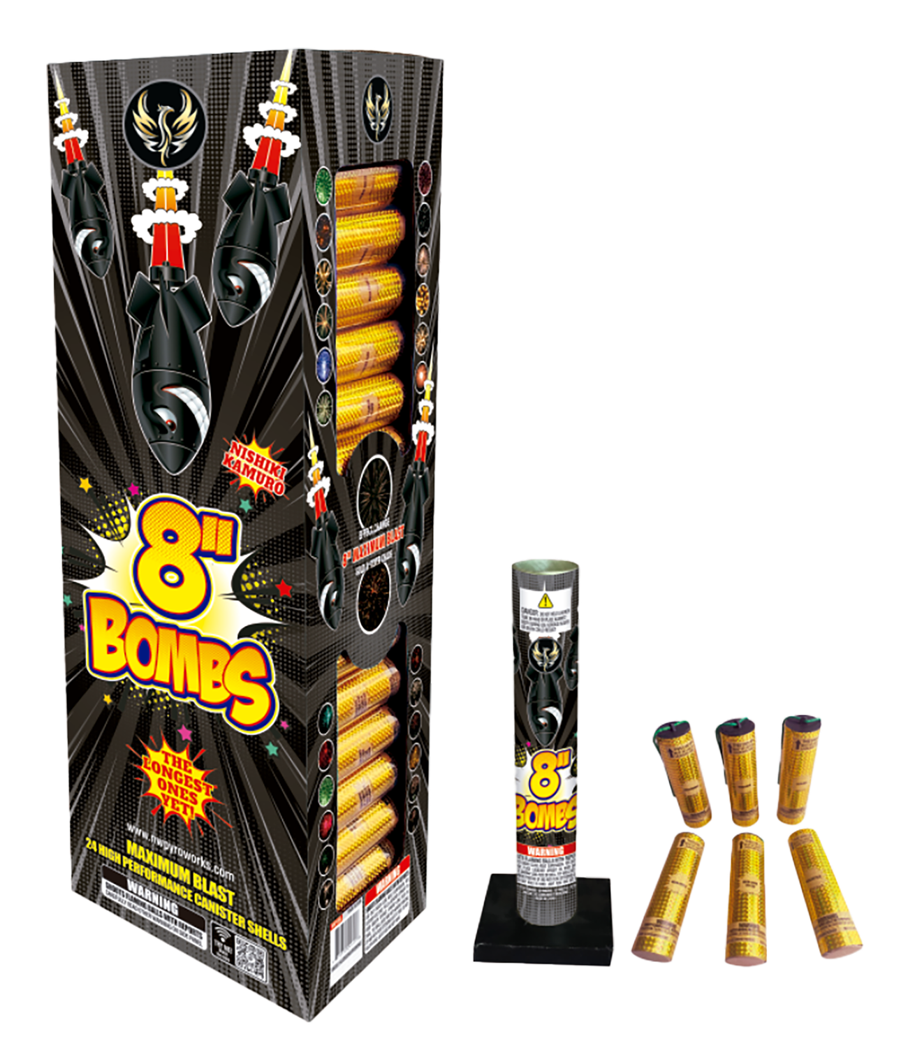8&quot; BOMBS canister shells - (3/24)