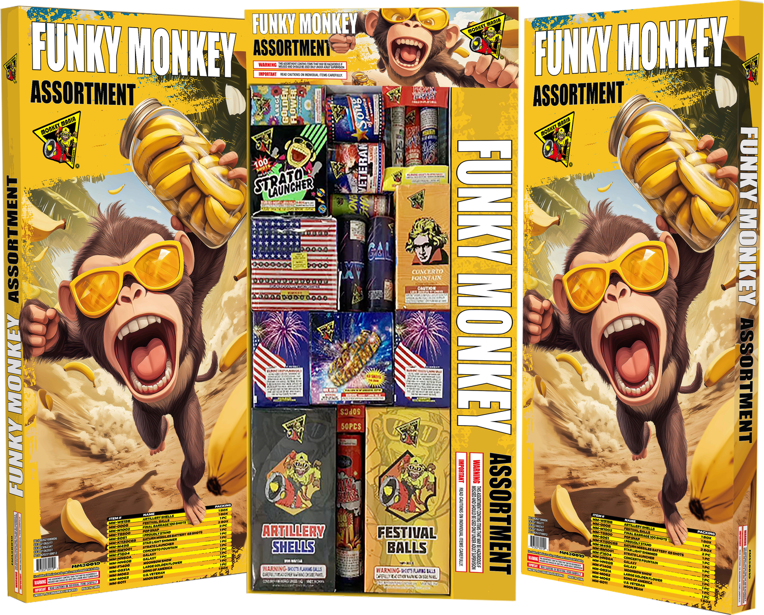 FUNKY MONKEY ASSORTMENT - (4/1)
