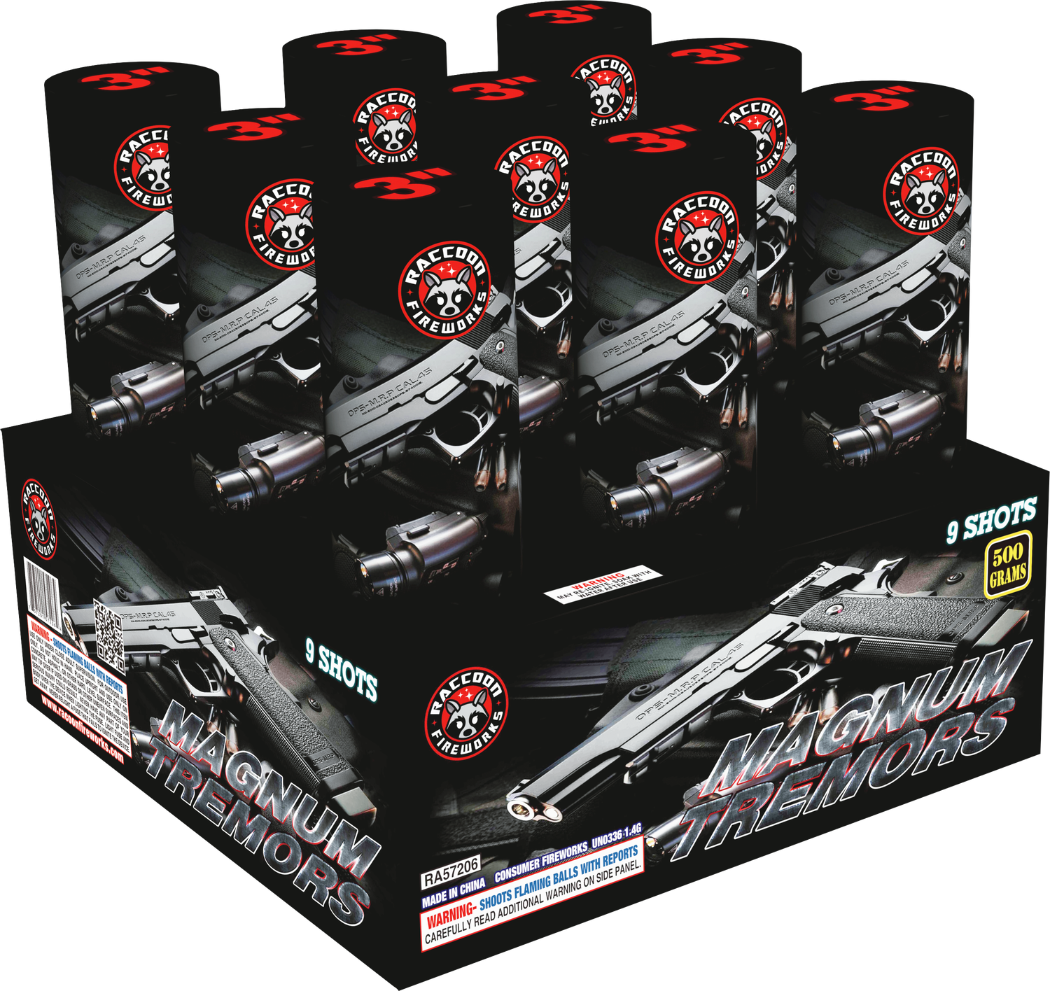 MAGNUM TREMORS - 9 Shot 3&quot; Rack- (2/1)