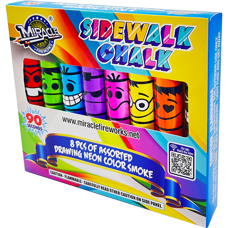 NEON SMOKE SIDEWALK CHALK - (18/8)