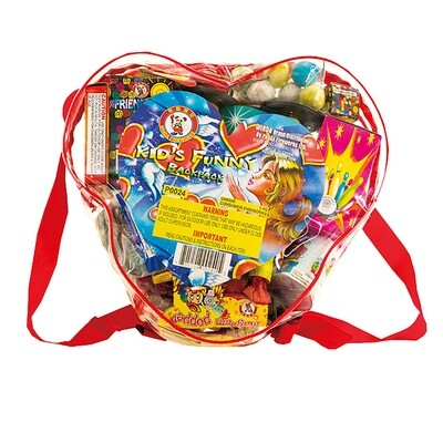 HEART SHAPED BACKPACK FIREWORKS ASSORTMENT - (6/1)