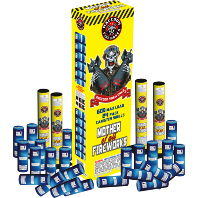 4" MOTHER of all FIREWORKS - Canister Shells - (4/24)