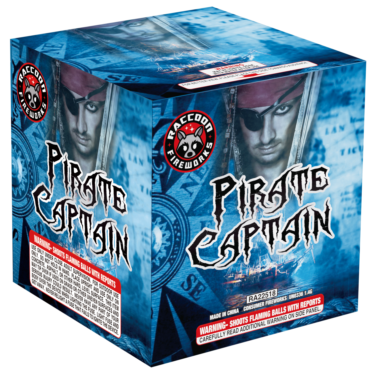 PIRATE CAPTAIN - 21 Shot Fan Cake - (12/1)