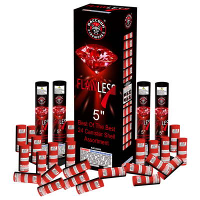 5" FLAWLESS CANISTER SHELLS - 24 Pack - (4/24)