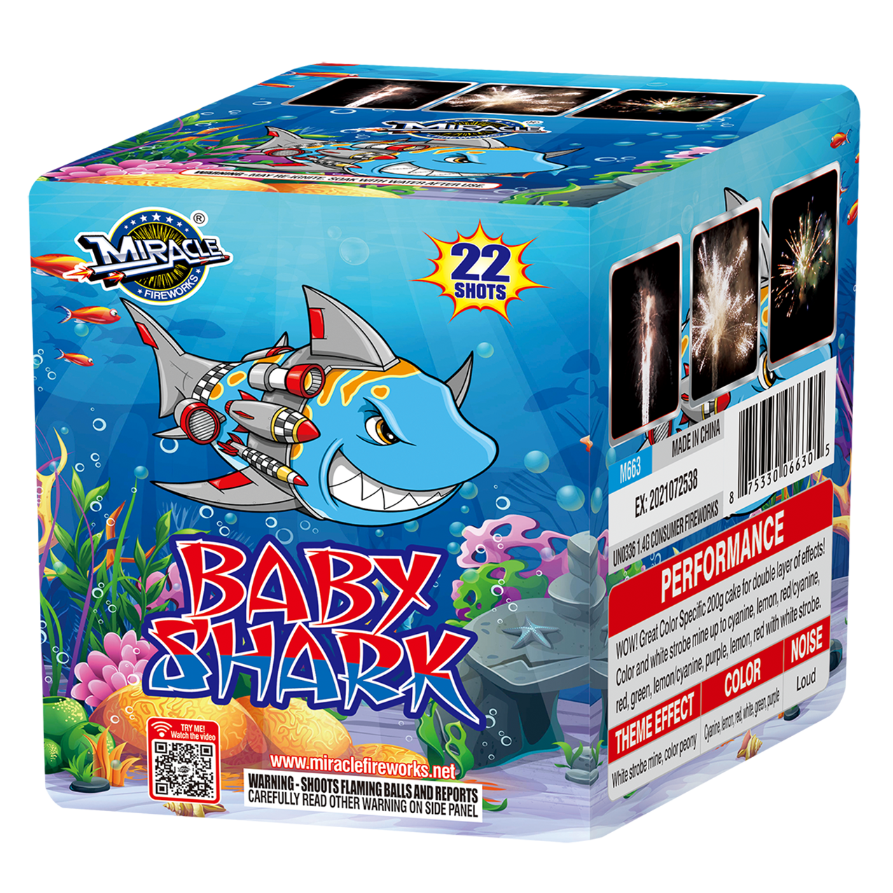 BABY SHARK 22 Shot cake - (8/1)
