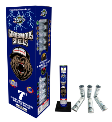 GINORMOUS - 7"  Long Canister Shells 24 pack - (3/4/6)