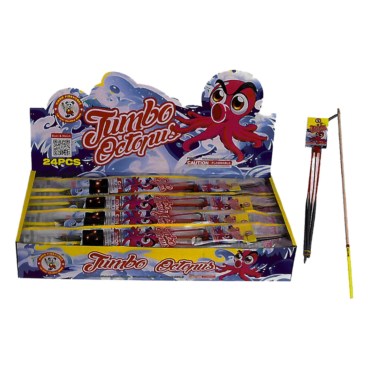 JUMBO OCTOPUS on bamboo stick - (2/24/1)