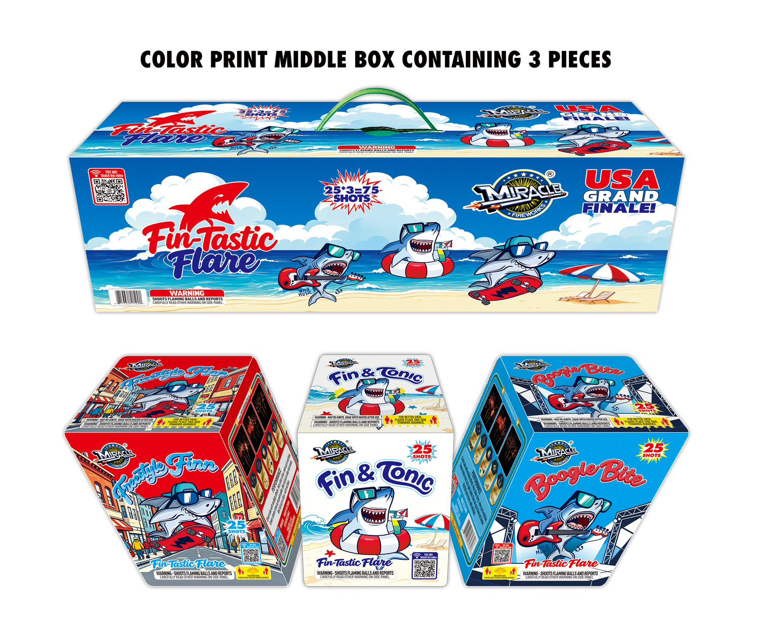 FIN-TASTIC FLARE (3 PIECE 200G COMPOUND SET) - 25 SHOTS - 4/3