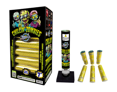CHILLIN' ZOMBIES (7" LONG CANISTER SHELLS) - (9/6)
