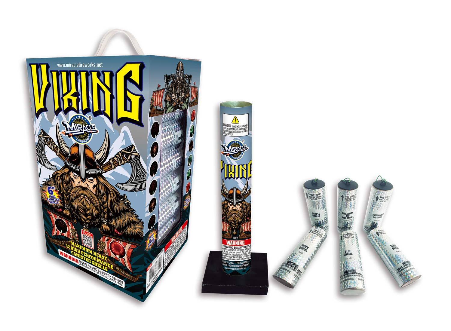6" VIKING CANISTER SHELLS - (6/12)