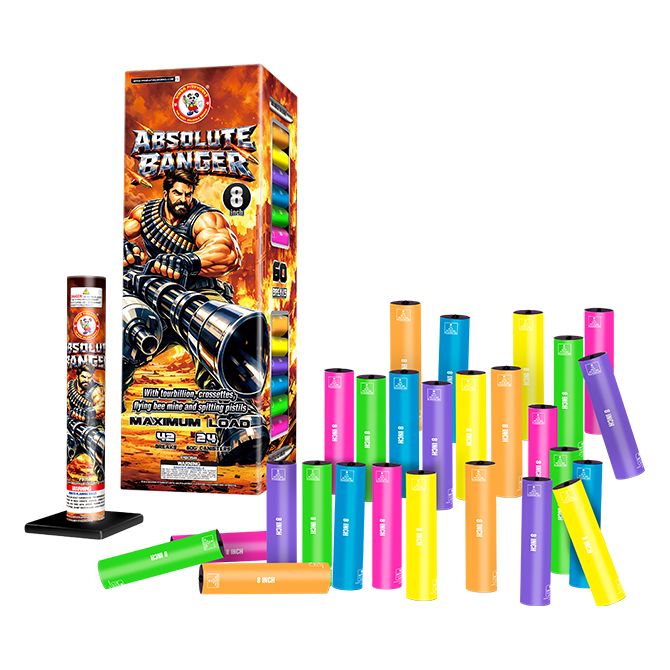 ABSOLUTE BANGER 8" CANISTER SHELLS - (2/24)