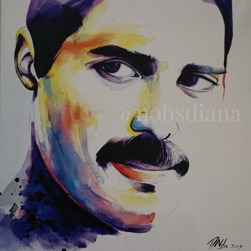 The portrait of Freddie Mercury /Limited edition print on canvas