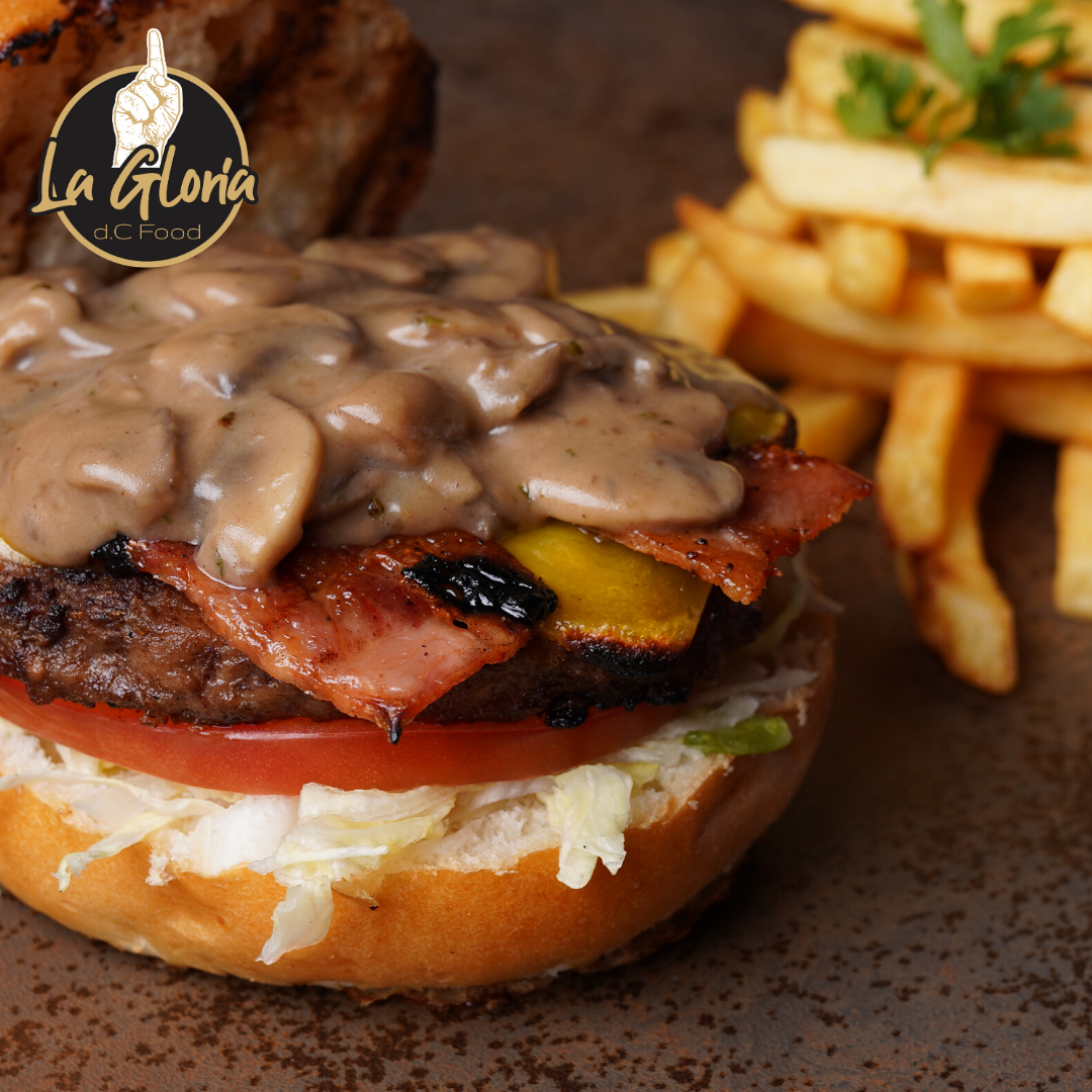 Hamburguesa con champiñon