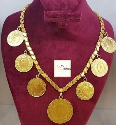 Eine edle Geschenkide Damen hals Ketter mit münzen