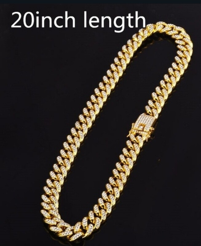 NEU CUBAN HALSKETTER VERGOLDET