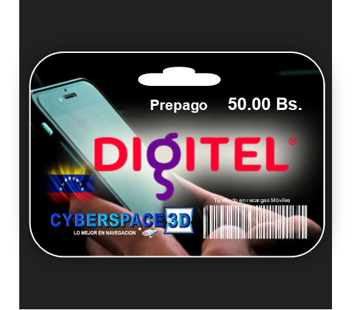 Tarjeta de Recarga Digitel 50,00 Bs.