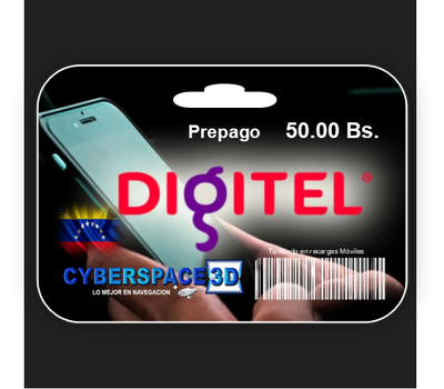 Tarjeta de Recarga Digitel 50,00 Bs.