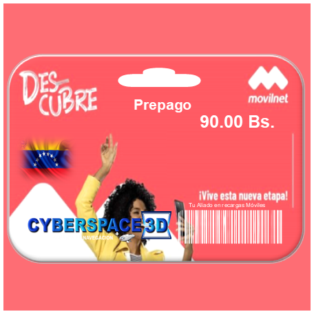 Tarjeta de Recarga Movilnet 90,00 Bs.