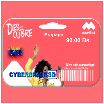 Tarjeta de Recarga Movilnet 90,00 Bs.