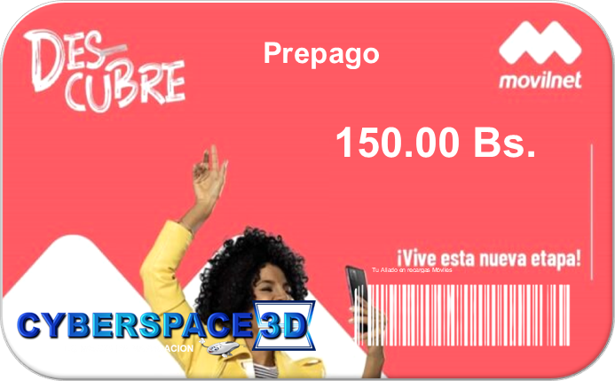 Tarjeta de Recarga Movilnet 150,00 Bs.