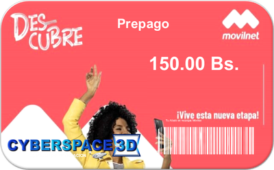 Tarjeta de Recarga Movilnet 150,00 Bs.