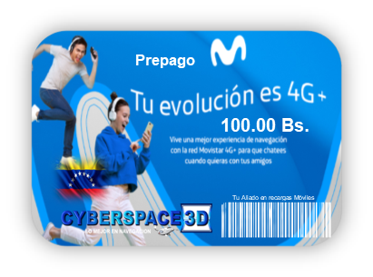 Recarga Movistar Móvil, TV e Internet 100.00 Bs. Recarga Movistar Móvil, TV e Internet 100.00 Bs.