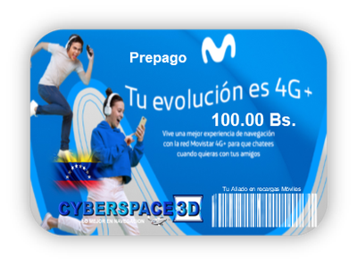 Recarga Movistar Móvil, TV e Internet 100.00 Bs.