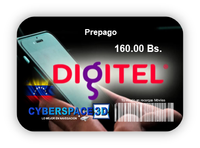 Tarjeta de Recarga Digitel 160,00 Bs. Tarjeta de Recarga Digitel 160,00 Bs.