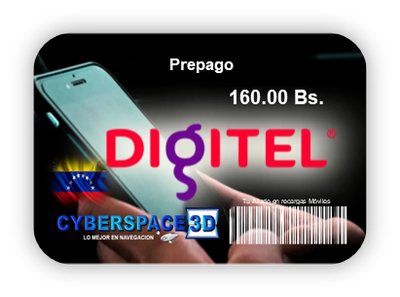 Tarjeta de Recarga Digitel 160,00 Bs.