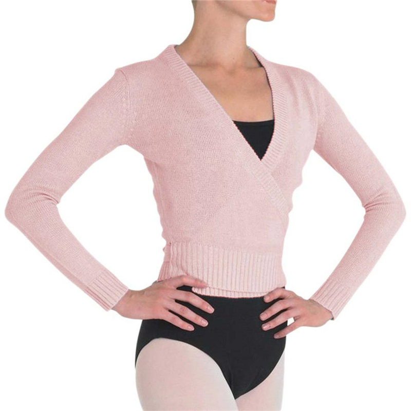 Pink Wool Wrap Sweater