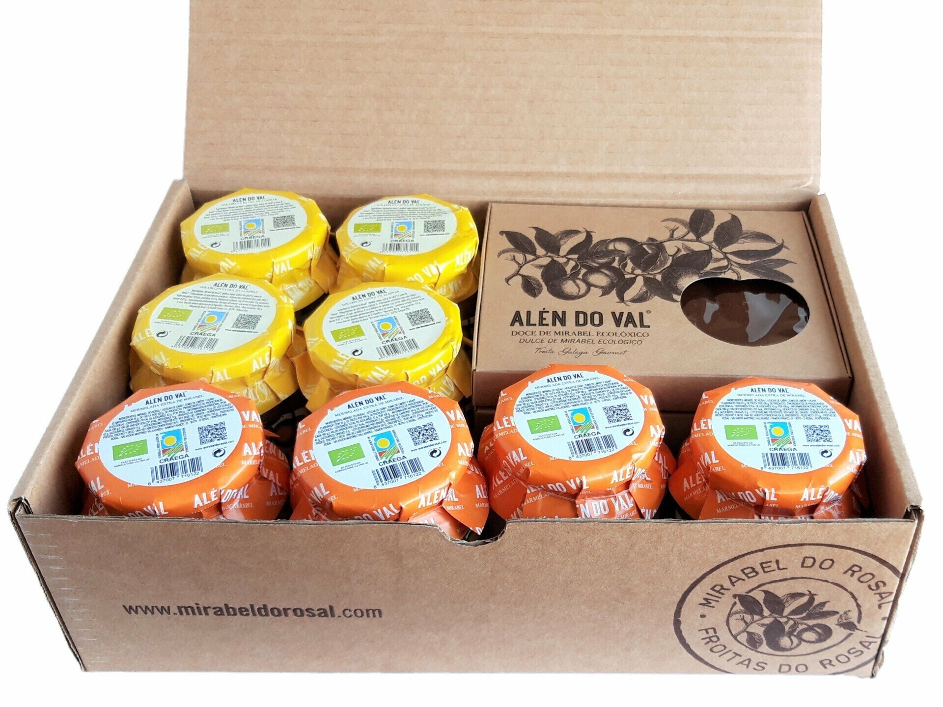 Caja Mixta (Mirabeles Almíbar + Mermelada + Dulce) ALÉN DO VAL Bio
