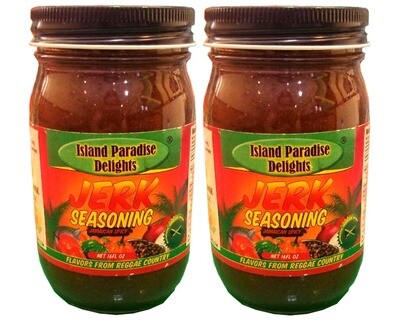 Jerk Seasoning - Spicy Jamaican Jerk Seasoning - 16 FL Oz (2 Jars)