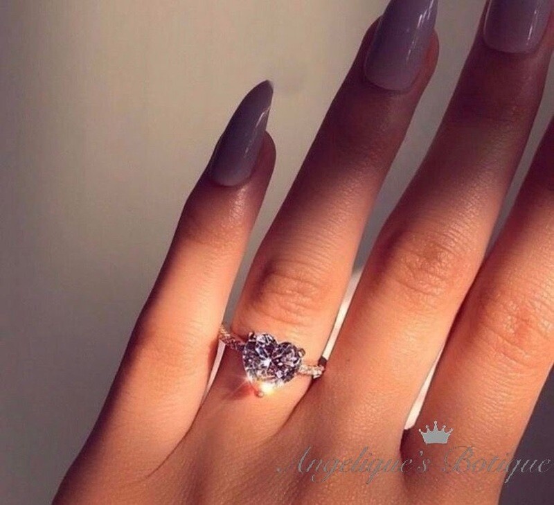 I love You heart shaped Diamond Ring 