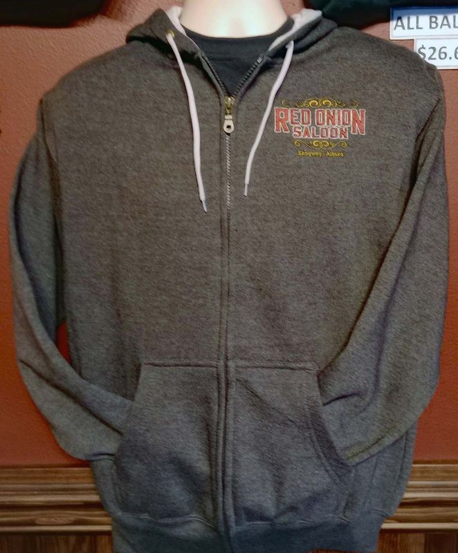 Grey Zipper Hoodie “Servicing Customers Since 1898”