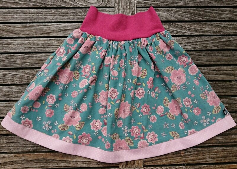Trachtenrock aus Cord mit Jerseybund Gr. 110/116